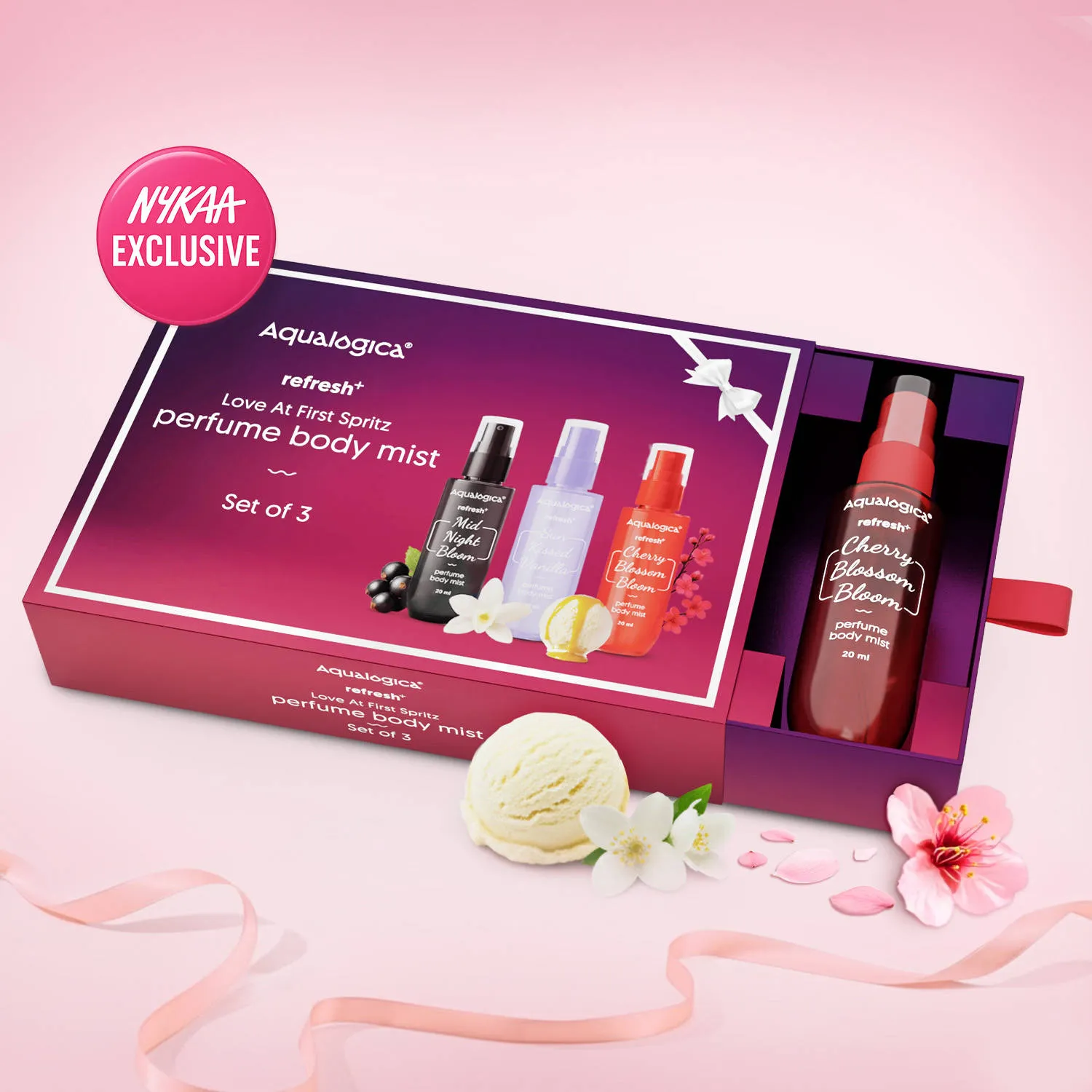Aqualogica Refresh+ Love At First Spritz Perfume Body Mists Set Of 3