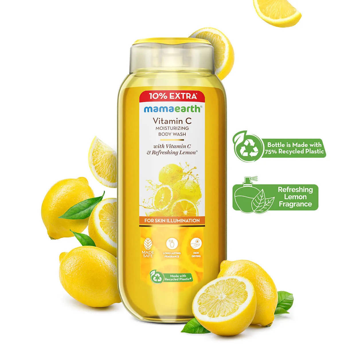 Mamaearth Vitamin C Moisturizing Body Wash with Vitamin C & Refreshing Lemon Scent