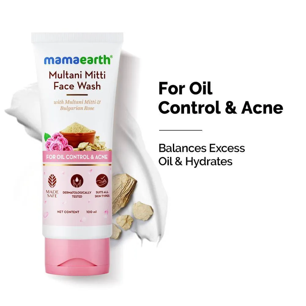 Mamaearth Multani Mitti Face Wash With Multani Mitti & Bulgarian Rose