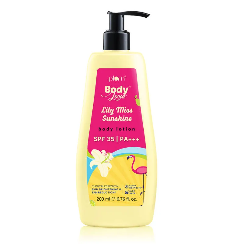 Plum BodyLovin' Lily Miss Sunshine Body Lotion With SPF 35 PA+++ - Hydrates Skin - Pack Of 2