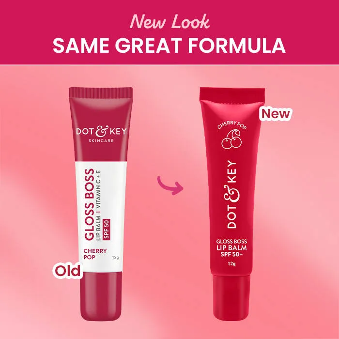 DOT & KEY GLOSS BOSS LIP BALM VITAMIN C + E SPF 50 CARAMEL KISS - 12G