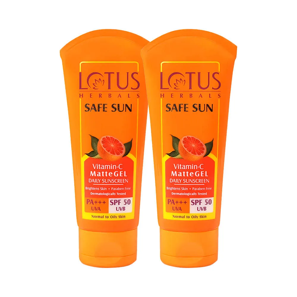 Lotus Herbals Safe Sun Vitamin C Matte Gel Daily Sunscreen Duo - Pack of 2