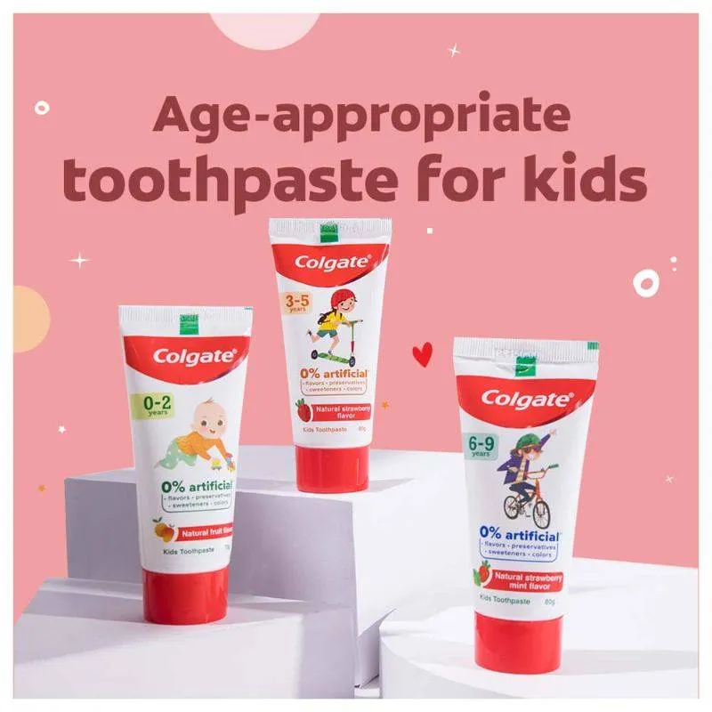 Colgate Toothpaste for Kids (3-5 years), Natural Strawberry Mint