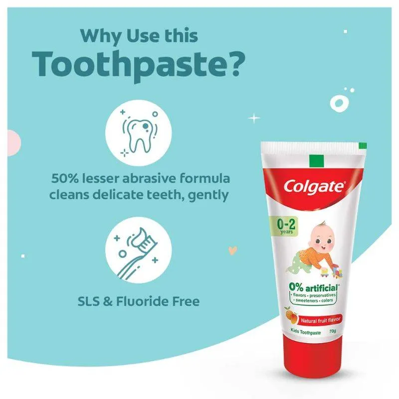 Colgate Toothpaste for Kids (0-2 years), Natural Fruit Flavour