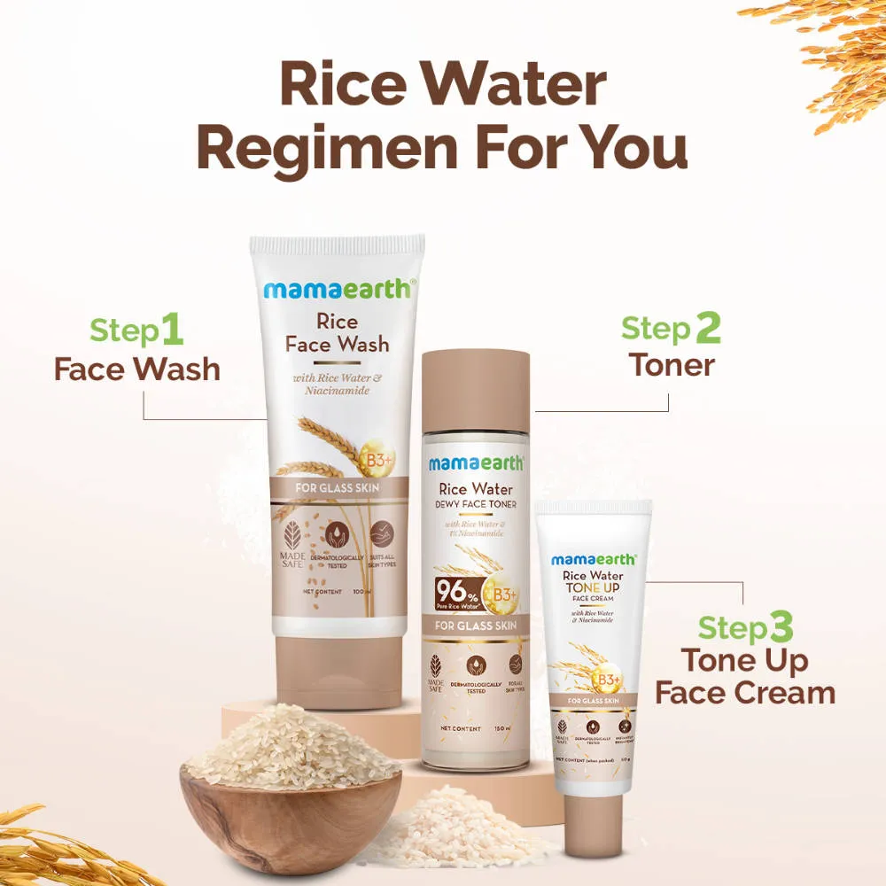 Mamaearth Rice Water Tone Up Face Cream with Niacinamide for Glass Skin and All Skin Types
