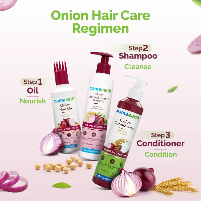 Mamaearth Onion Shampoo For Hair Growth & Hair Fall Control With Onion & Plant Keratin