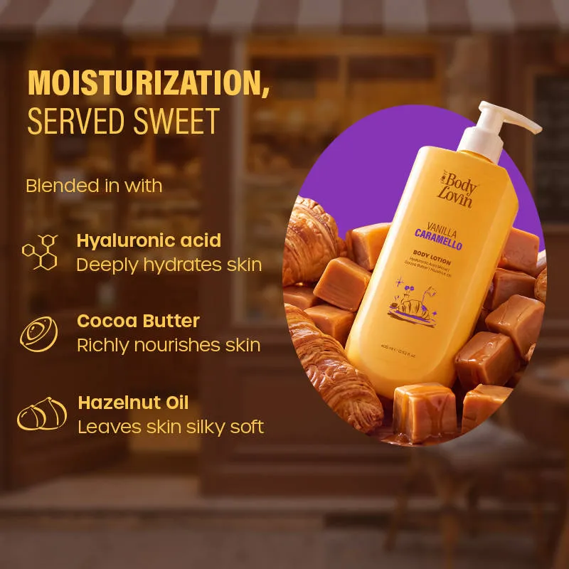 Plum BodyLovin Vanilla Caramello Bestselling Body Lotion for Dry, Normal & All Skin type