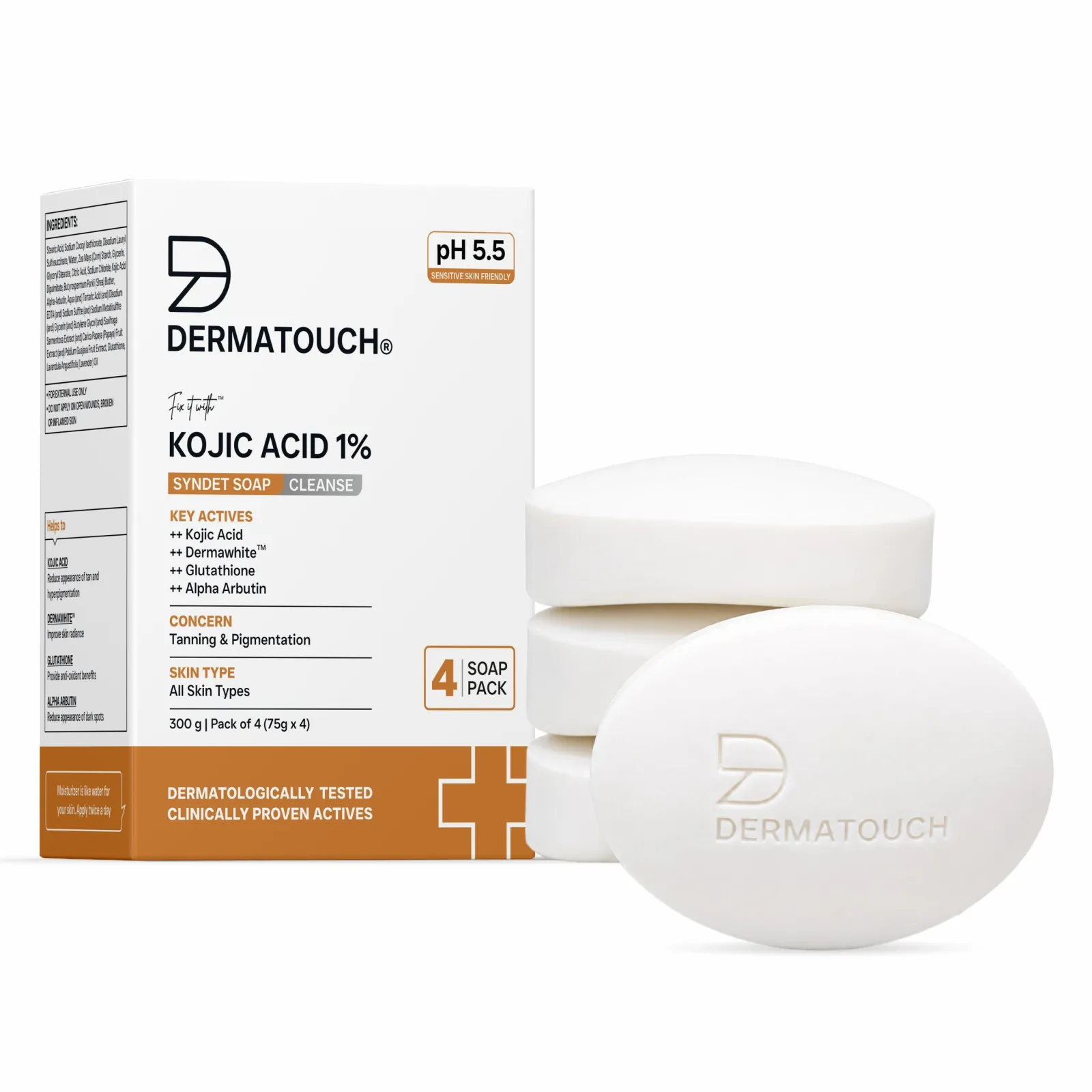 Dermatouch Kojic Acid 1% Soap for Tanning & Pigmentation