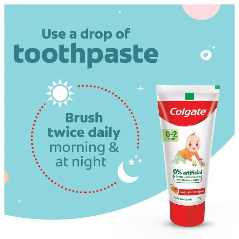 Colgate Toothpaste for Kids (0-2 years), Natural Fruit Flavour
