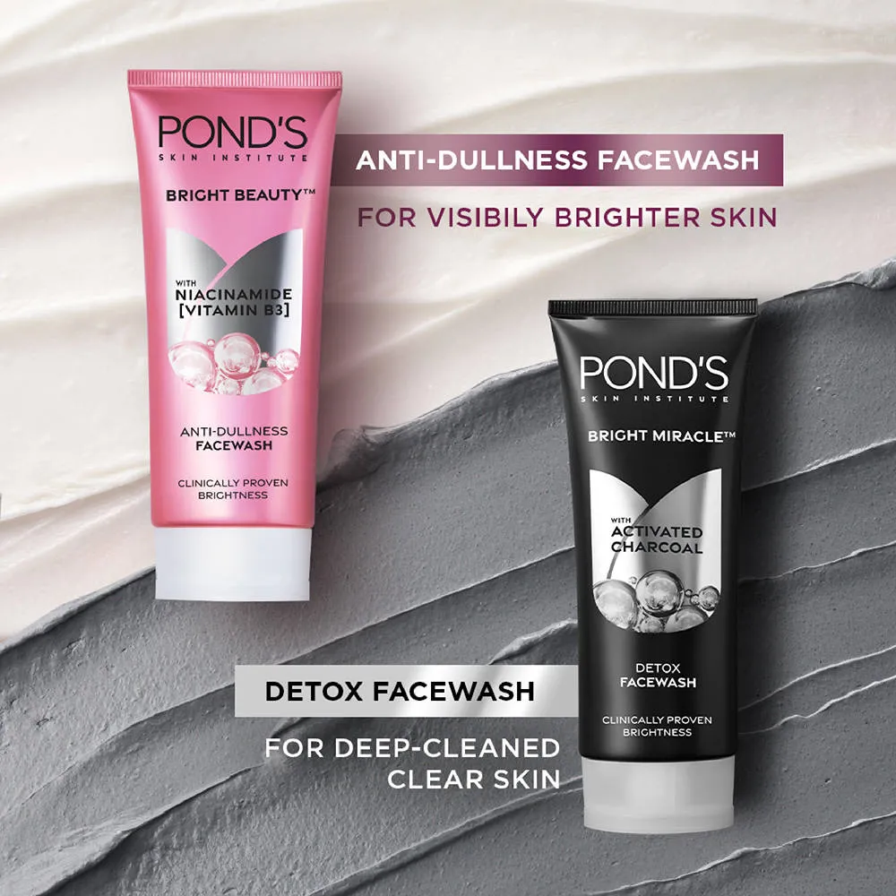 Pond's Ponds Bright Beauty Facewash with Niacinamide, For Glass Skin-like Shine