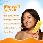 Aqualogica Glow+ Dewy Lightweigh Sunscreen Gel SPF 50+ PA++++ with Papaya & Vitamin C view 3
