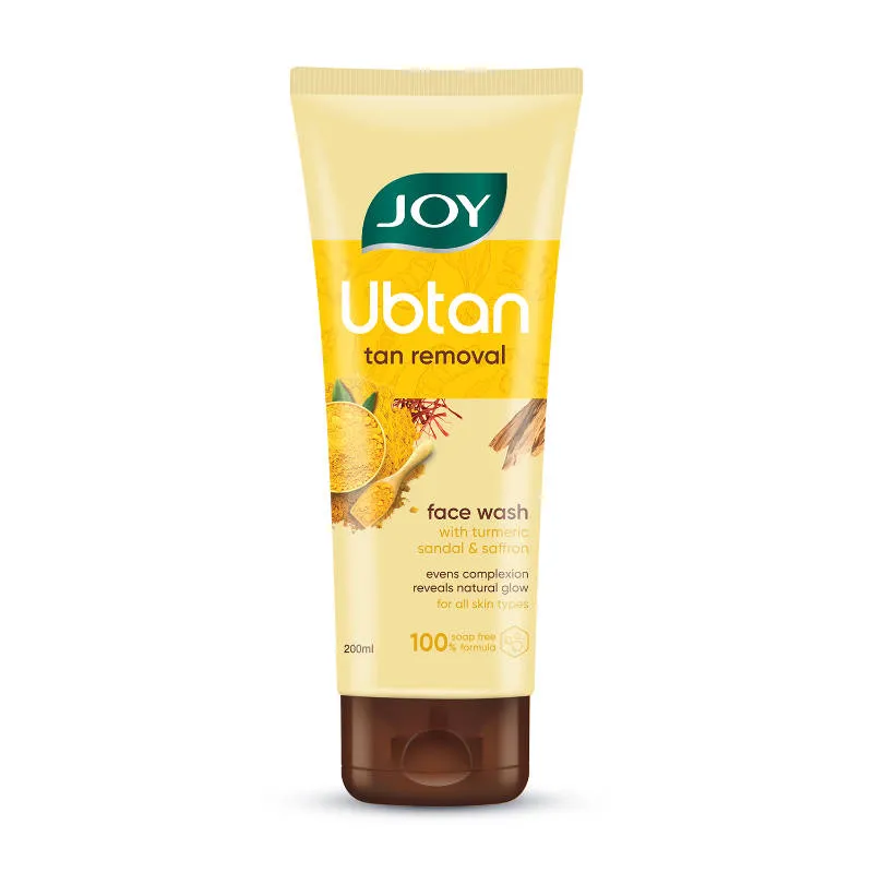 Joy De Tan Ubtan Face Wash With Turmeric Sandal & Saffron Removes Tan, Dirt & Blemishes For a Naturally Glowing Skin