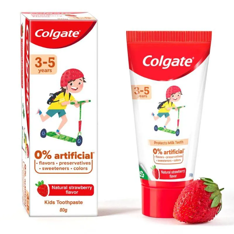Colgate Toothpaste for Kids (3-5 years), Natural Strawberry Mint