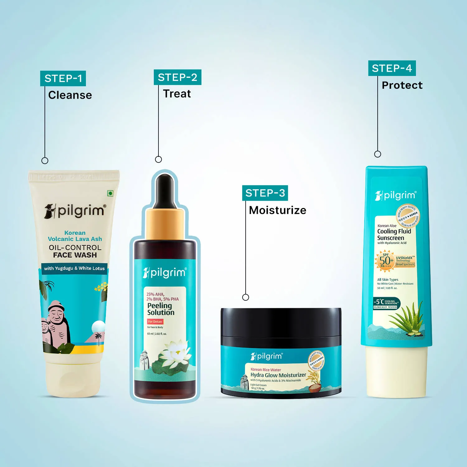 Pilgrim 25% AHA 2% BHA 5% PHA Face Peeling Solution Detan & Exfoliate Dead Skin For Men & Women