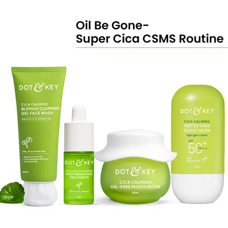 Dot & Key Cica + Niacinamide C + E CSMS Routine for Oily & Acne Prone Skin
