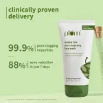 Plum Green Tea Pore Cleansing Gel Face Wash With Glycolic Acid - Fights Pimpels & Control Oil view 2