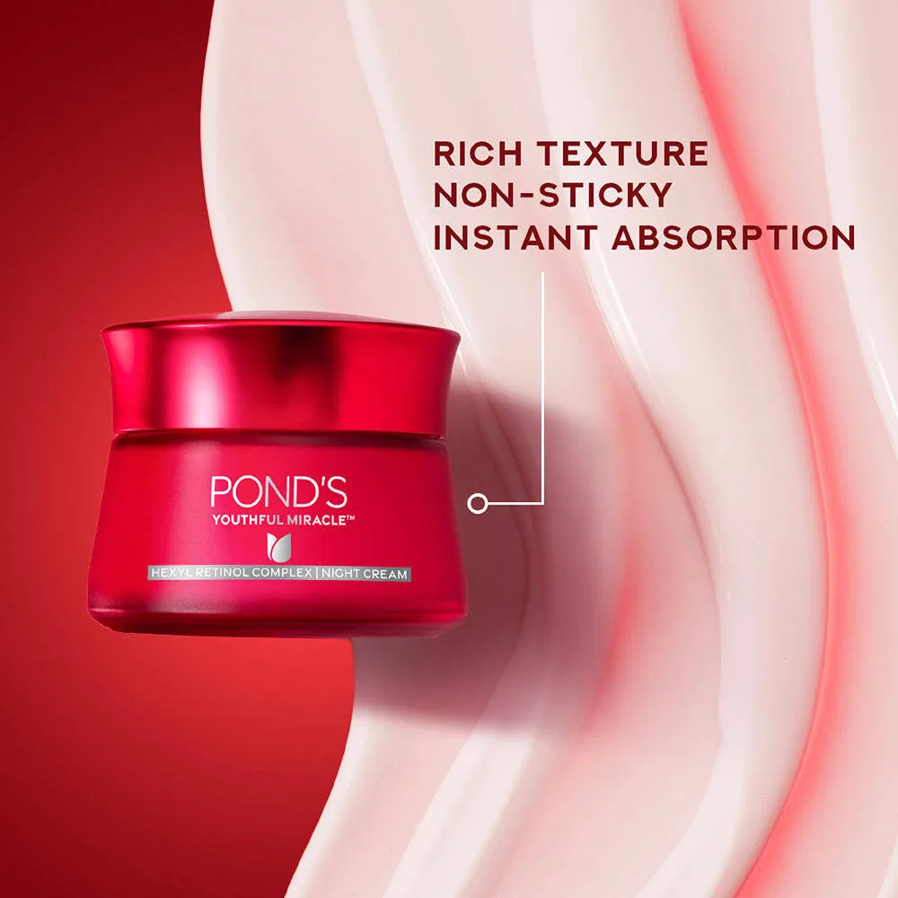 Pond's Ponds Youthful Miracle Anti Aging Night Cream With Retinol C Niacinamide