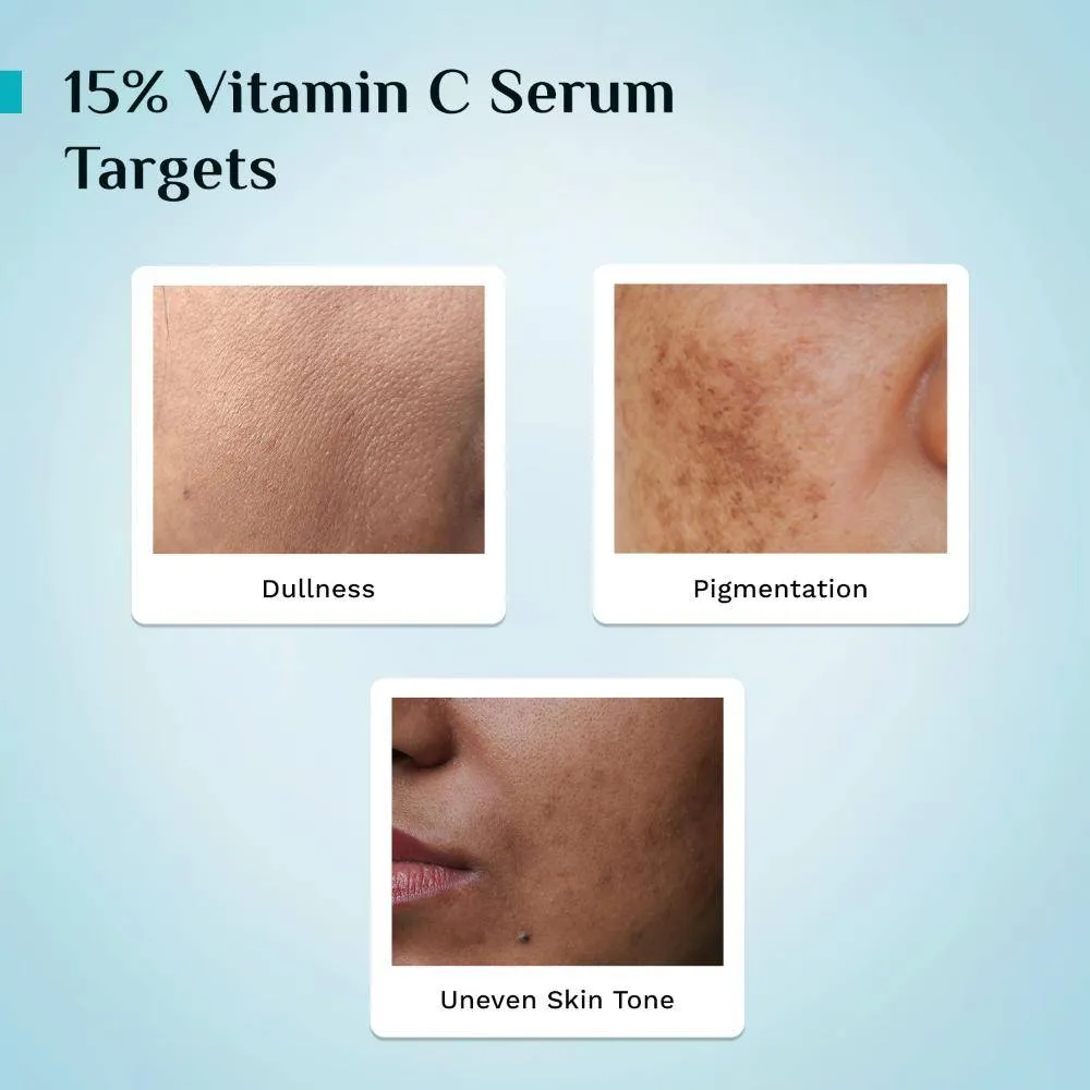 Pilgrim 15% Vitamin C Serum for Advance Brightening Fades Hyperpigmentation & Dark Spots Anti Aging