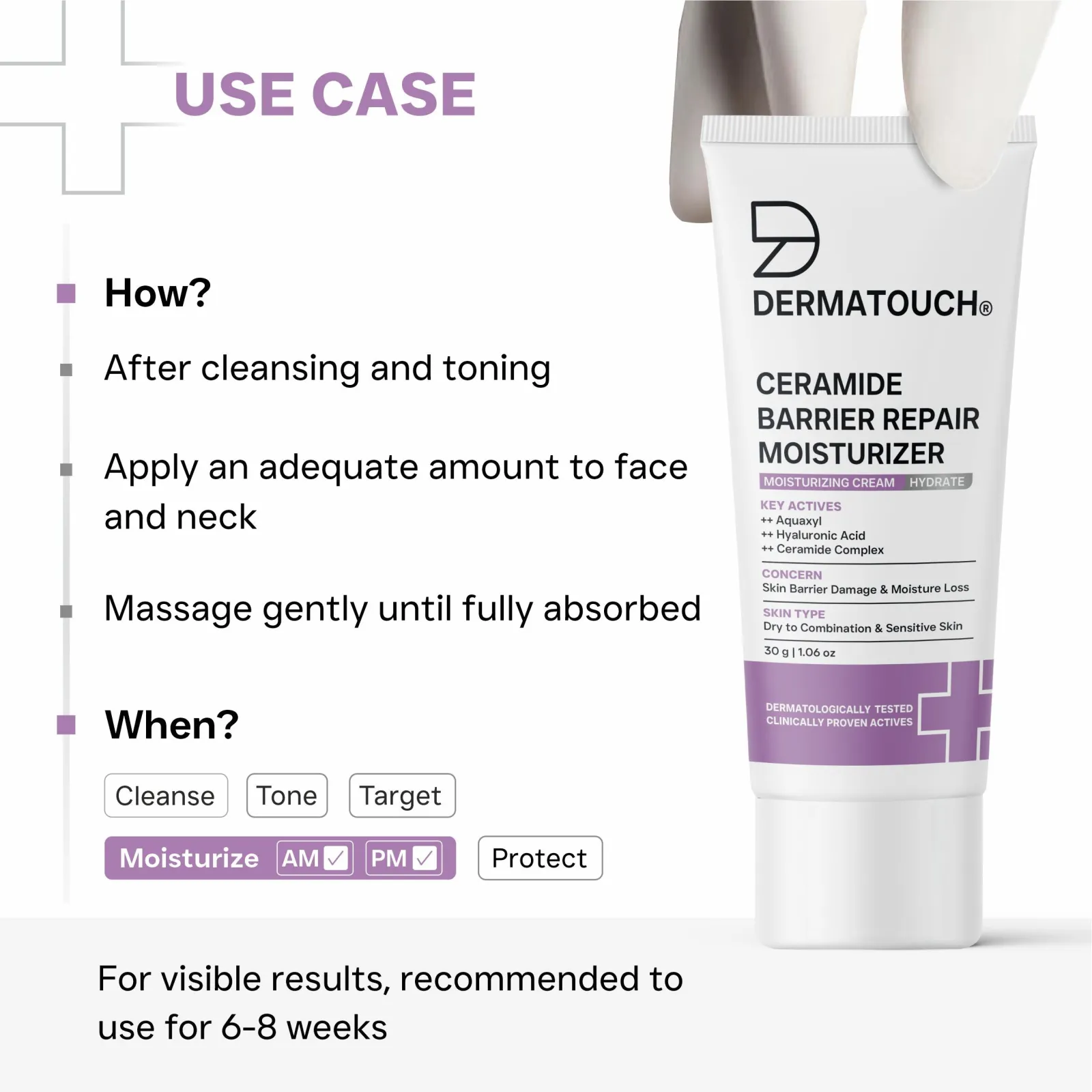 Dermatouch Ceramide Barrier Repair Moisturizer for Barrier Repair & Hydration