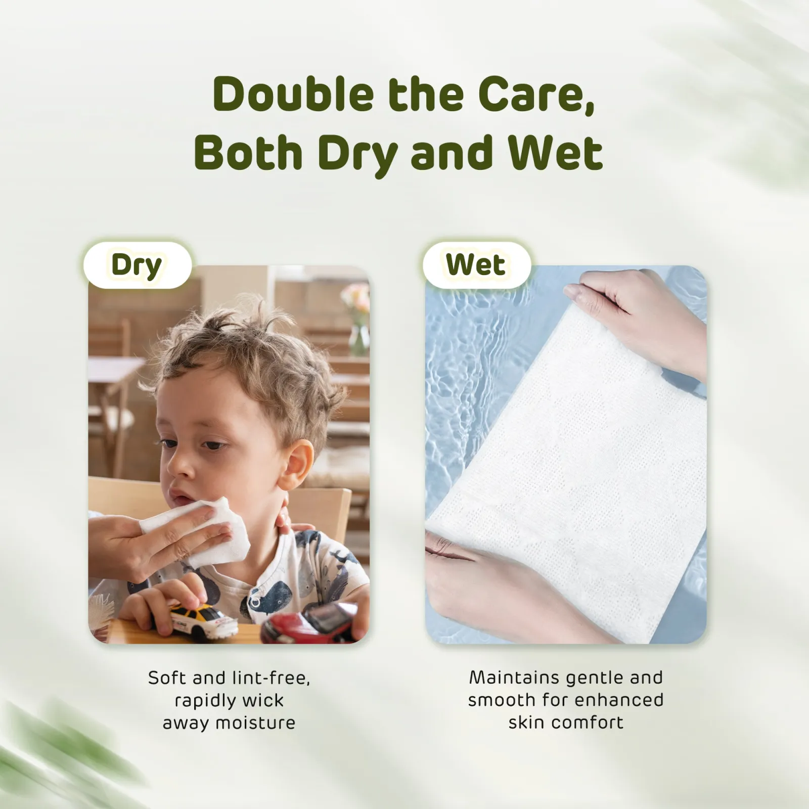 Aiwibi 100% Biodegradable Dry Wipes