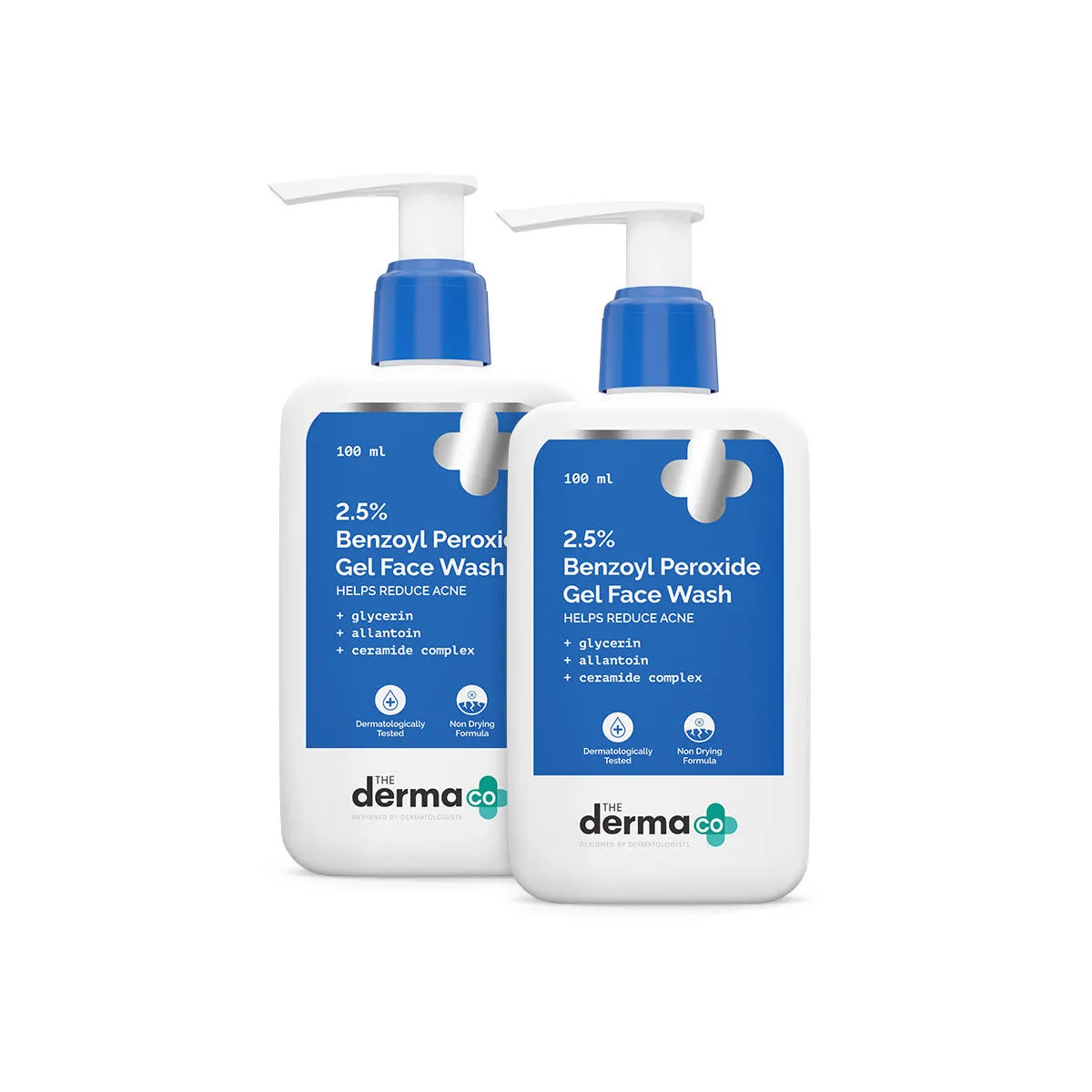 The Derma Co 2.5% Benzoyl Peroxide Gel Face Wash - Pack Of 2