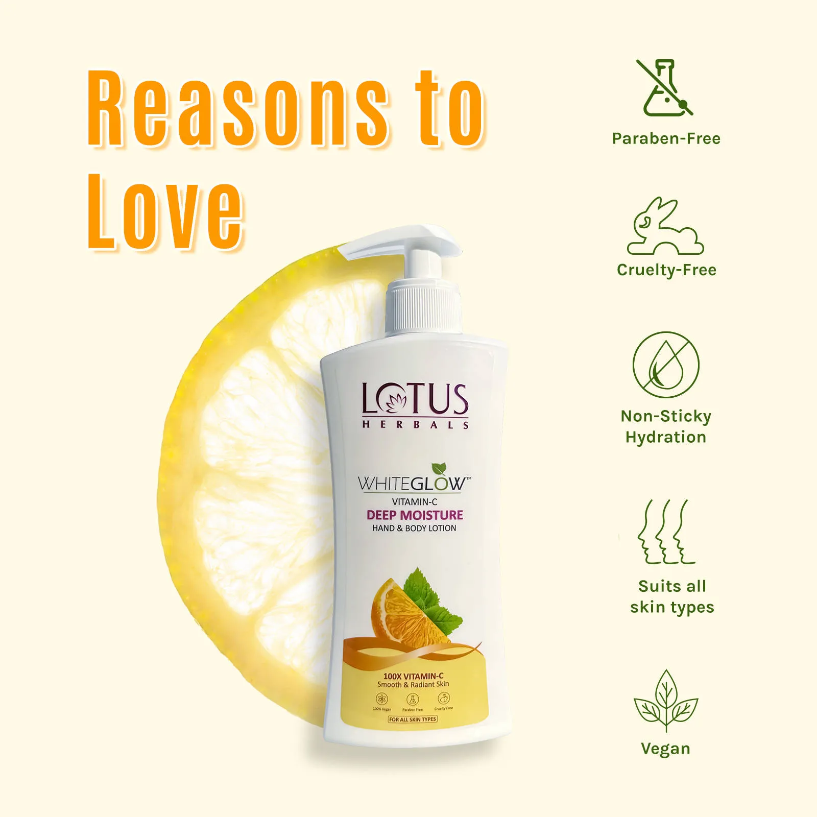 Lotus Herbals Whiteglow Vitamin C Deep Moisture Hand & Body Lotion - Pack Of 2