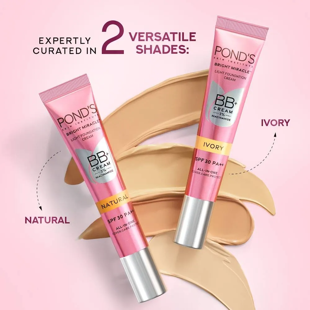 Pond's Ponds Bb+ Cream Instant Spot Coverage + Light Make-up Glow Natural