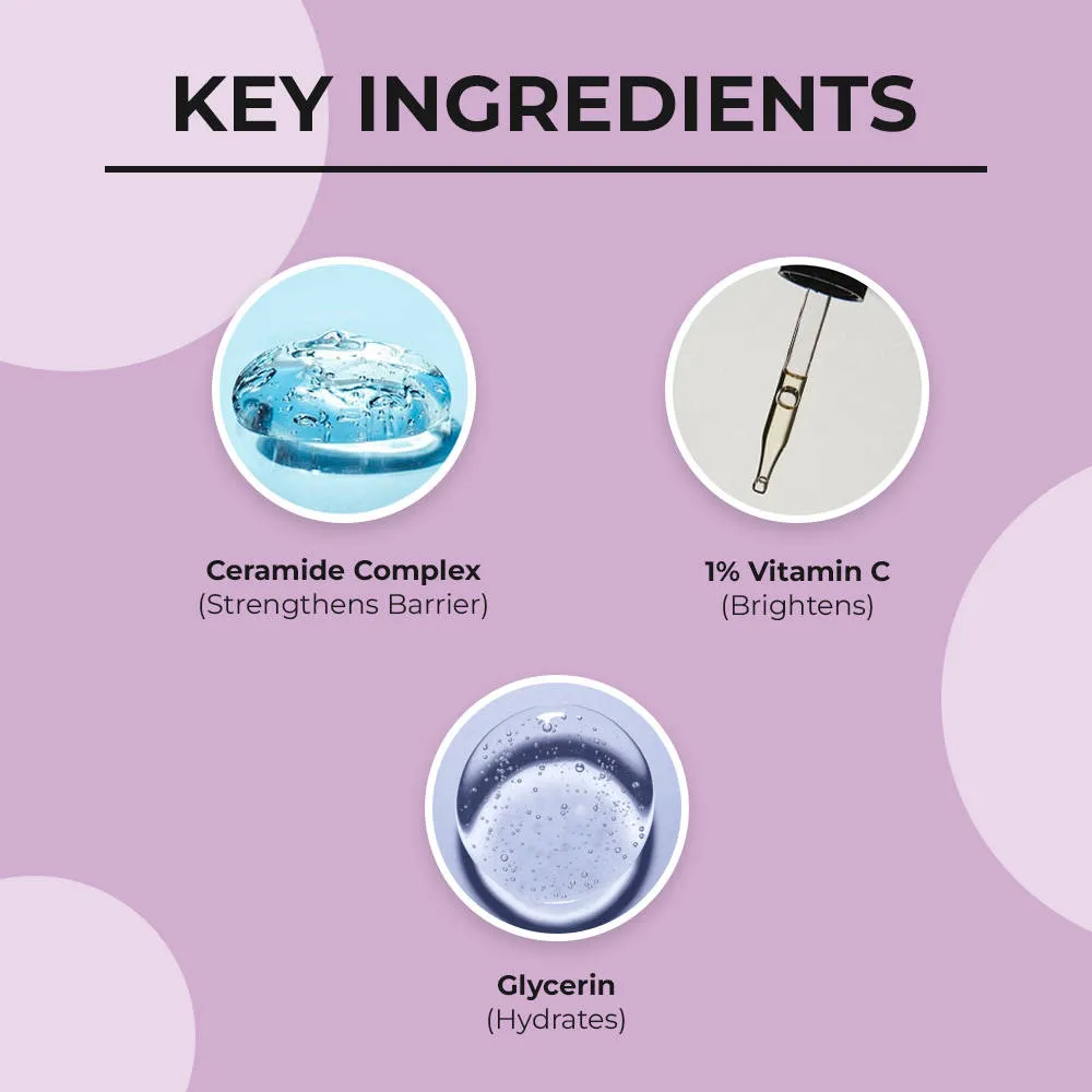 Dr. Sheth's Ceramide & Vitamin C Brightening Face Wash |Cleanses, Hydrates, Reduces Dark Spots 100ml