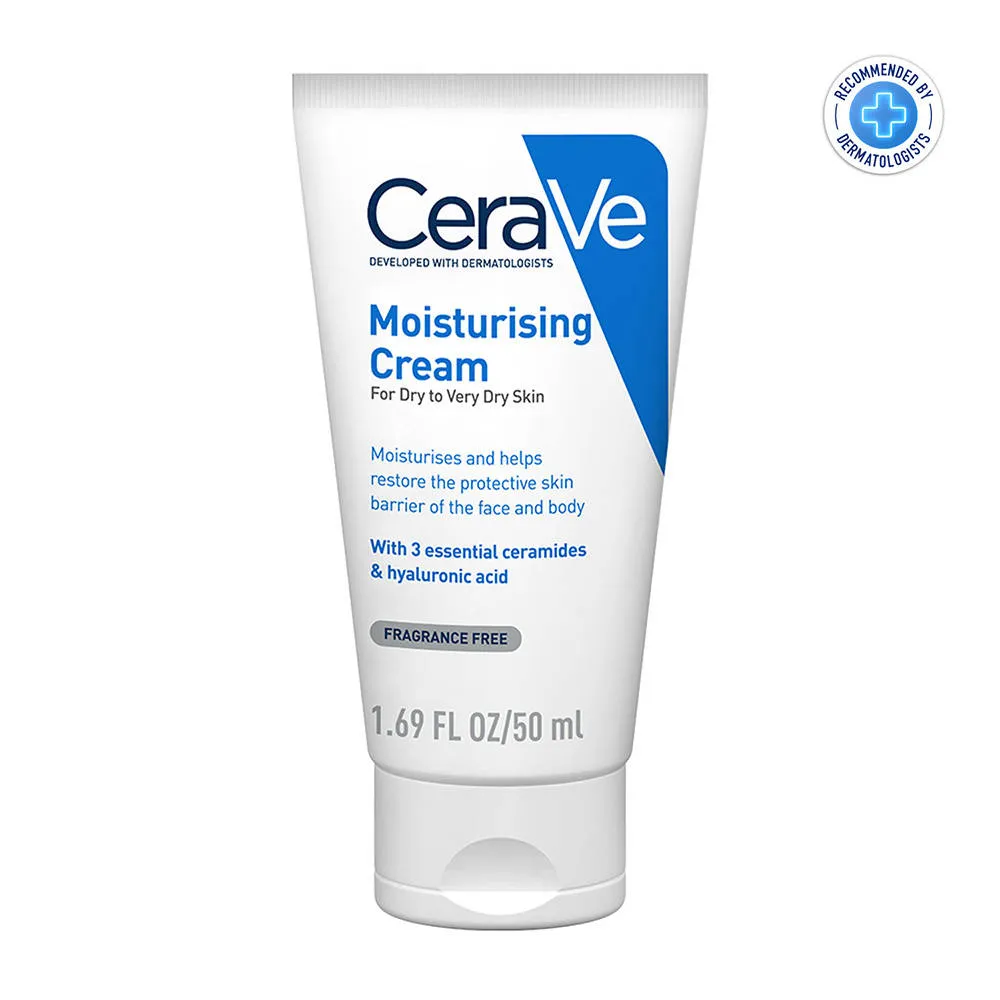 CeraVe Morning Skincare Combo of Facewash, Moisturizer, SPF 50- Routine for Normal To Dry Skin