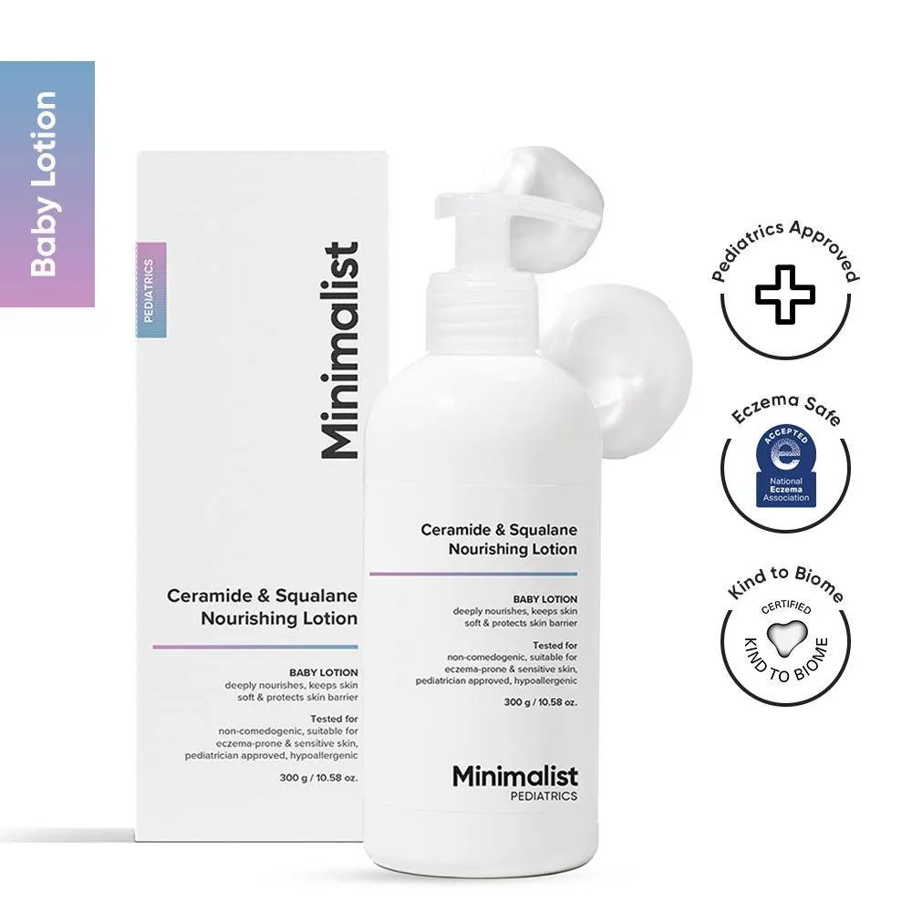 Minimalist Baby Ceramide & Squalane Nourishing Lotion With PH 5.5 - Protects Skin Barrier