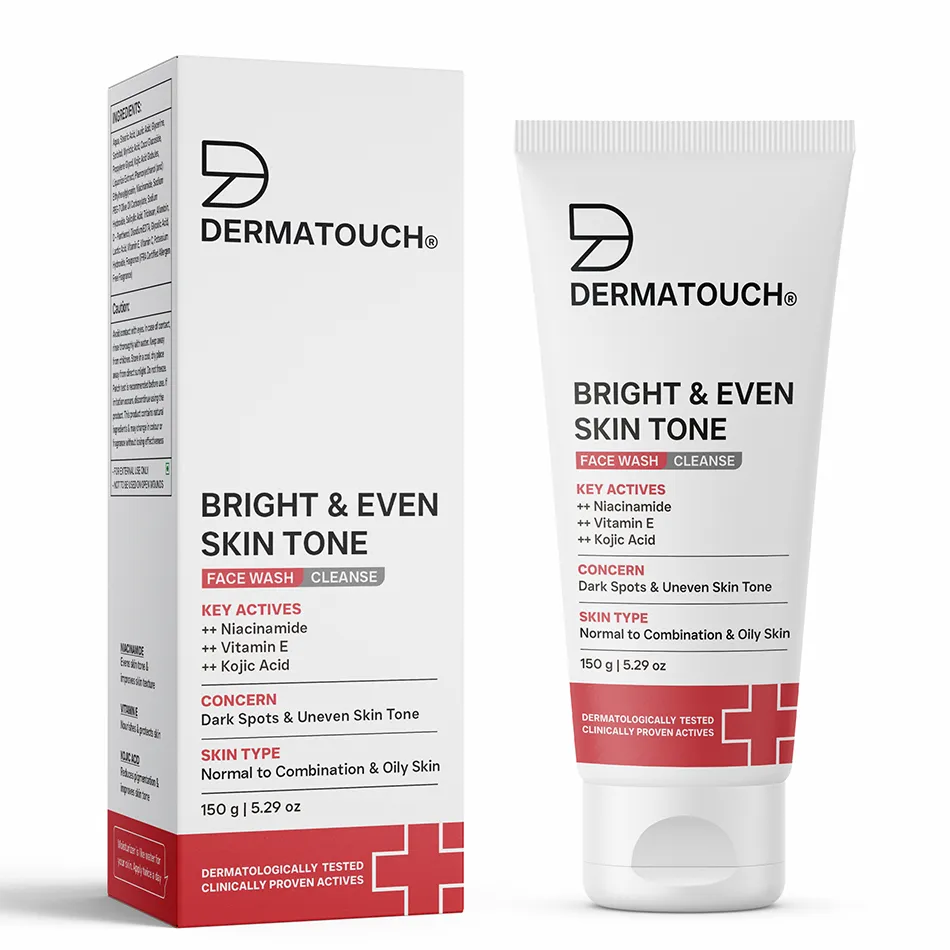 Dermatouch Bright & Even Skin Tone Face Wash for Dark Spots & Uneven Skin Tone