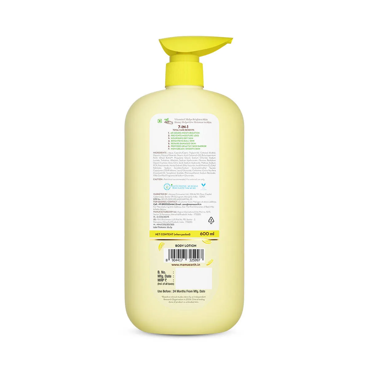 Mamaearth Vitamin C Daily Glow Body Lotion With Vitamin C & Honey For Skin Brightening