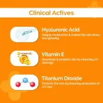 The Derma Co Radiance Combo - 10% Vitamin C Serum & 1% Hyaluronic Sunscreen Gel SPF 50 PA++++ view 4