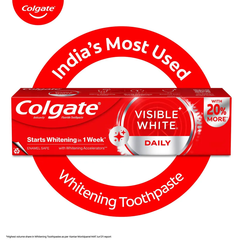 Colgate Visible White Toothpaste Teeth Whitening Saver Pack