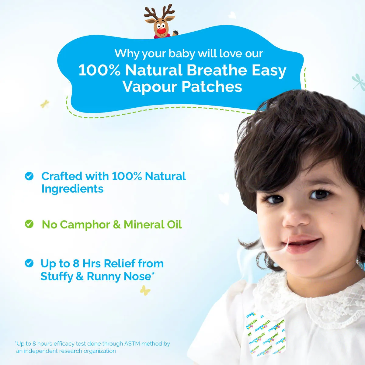 Mamaearth Baby 100% Natural Breathe Easy Vapour Patches