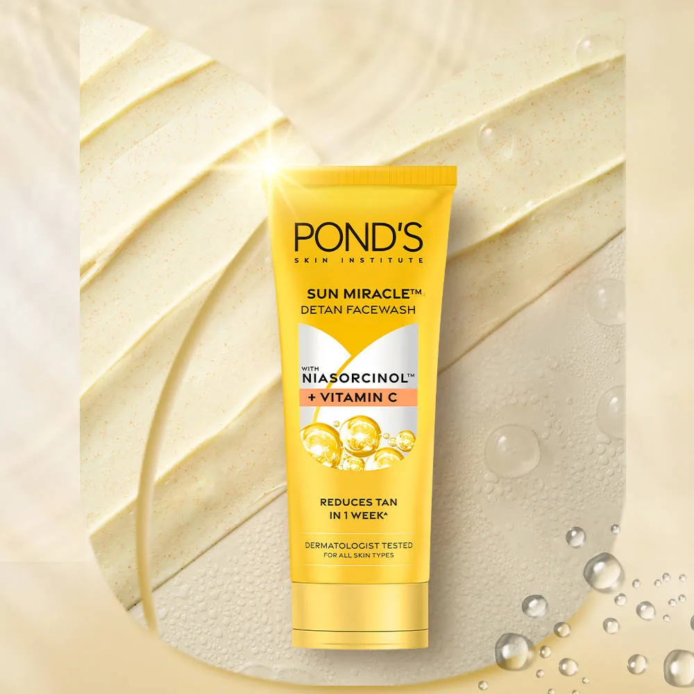Pond's Ponds Sun Miracle Detan Facewash With Vitamin C & Niacinamide