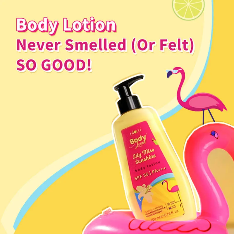 Plum BodyLovin' Lily Miss Sunshine Body Lotion With SPF 35 PA+++ - Hydrates Skin - Pack Of 2