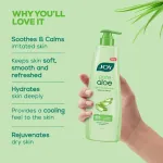 Joy Pure Aloe Vera Body Lotion, Lightweight 48hr Moisturization for Normal & Oily Winter Skin view 5