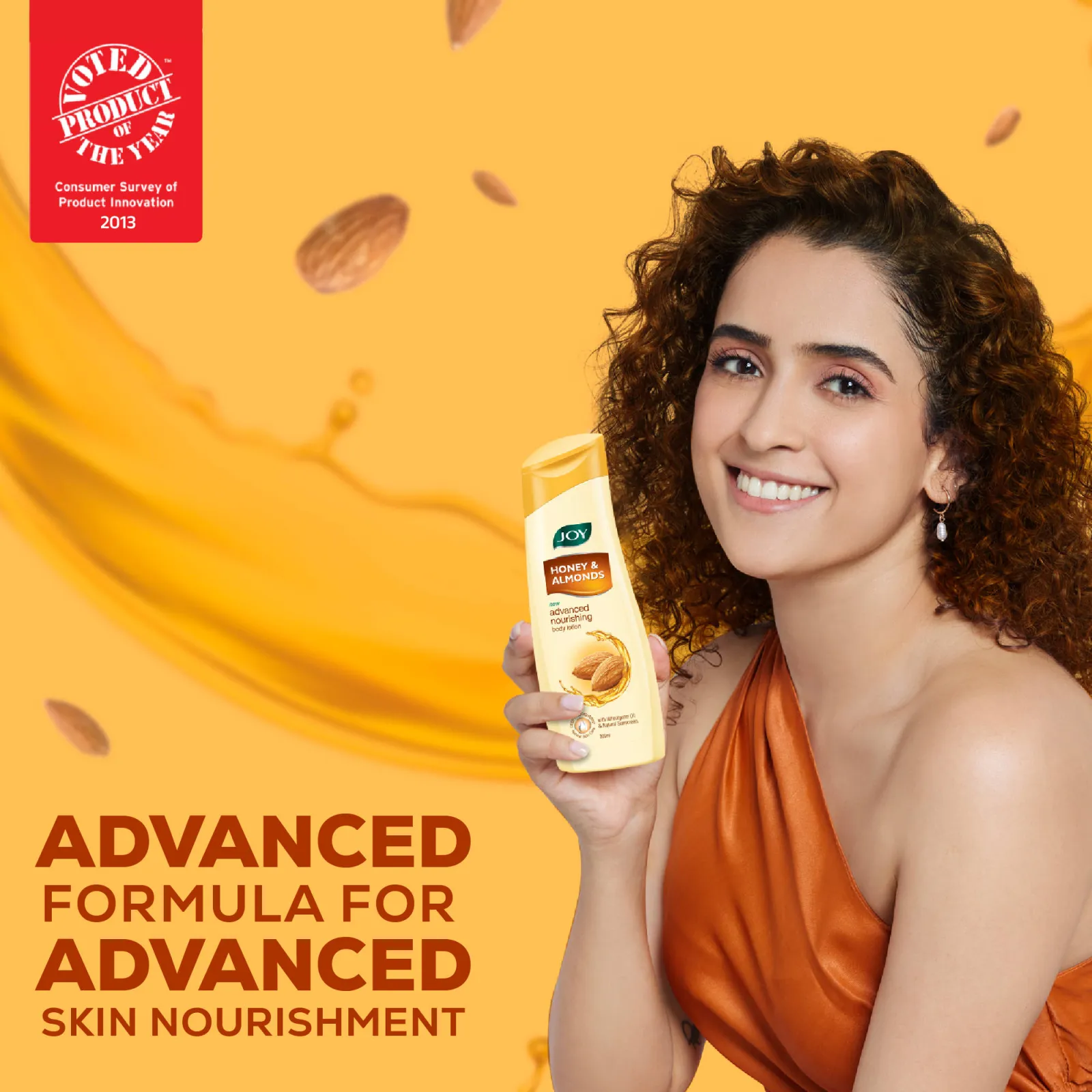 Joy Honey & Almonds Lightweight Body Lotion with Shea Butter, Nourishing 24hr Care for Winter