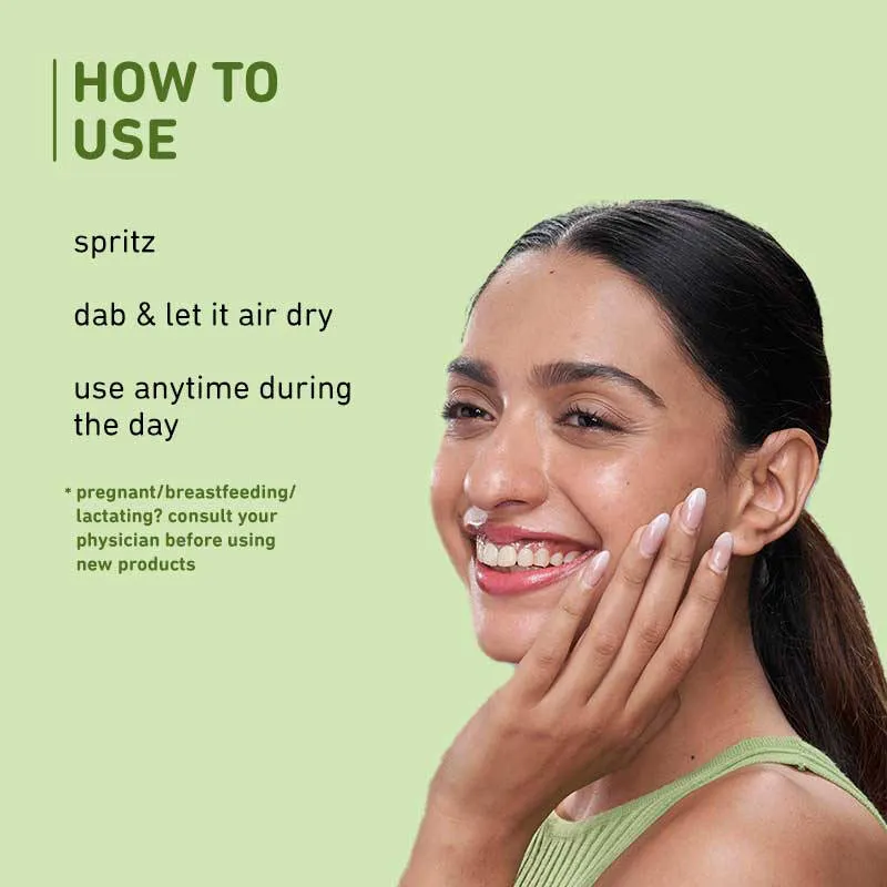 Plum Green Tea Revitalizing Spray Face Mist With Glycolic Acid & Aloe Vera - Hydrates & Refreshes