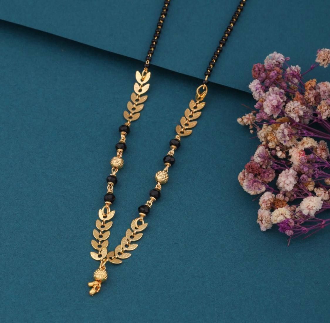 Elegant Gold-Plated Mangalsutra & Jhumki Set