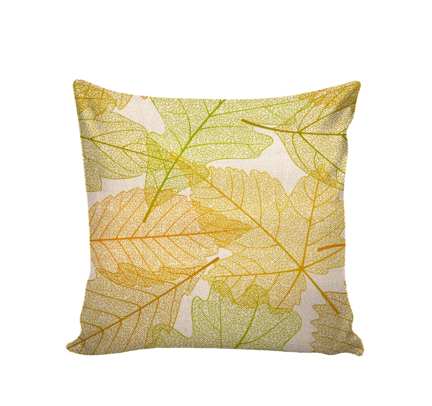 Digital Printed Cushion Cover (Leaf Printed, Pack of 5)